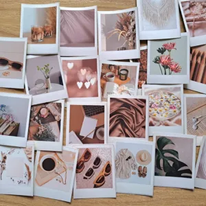 ستيكرز صور بولارويد Aesthetic | باك 40 ستيكر ورق بطبقة حماية مقاس 4.3×5.5 سم – Bujo Egy